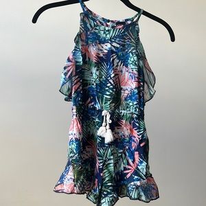 Girls size 6x floral romper